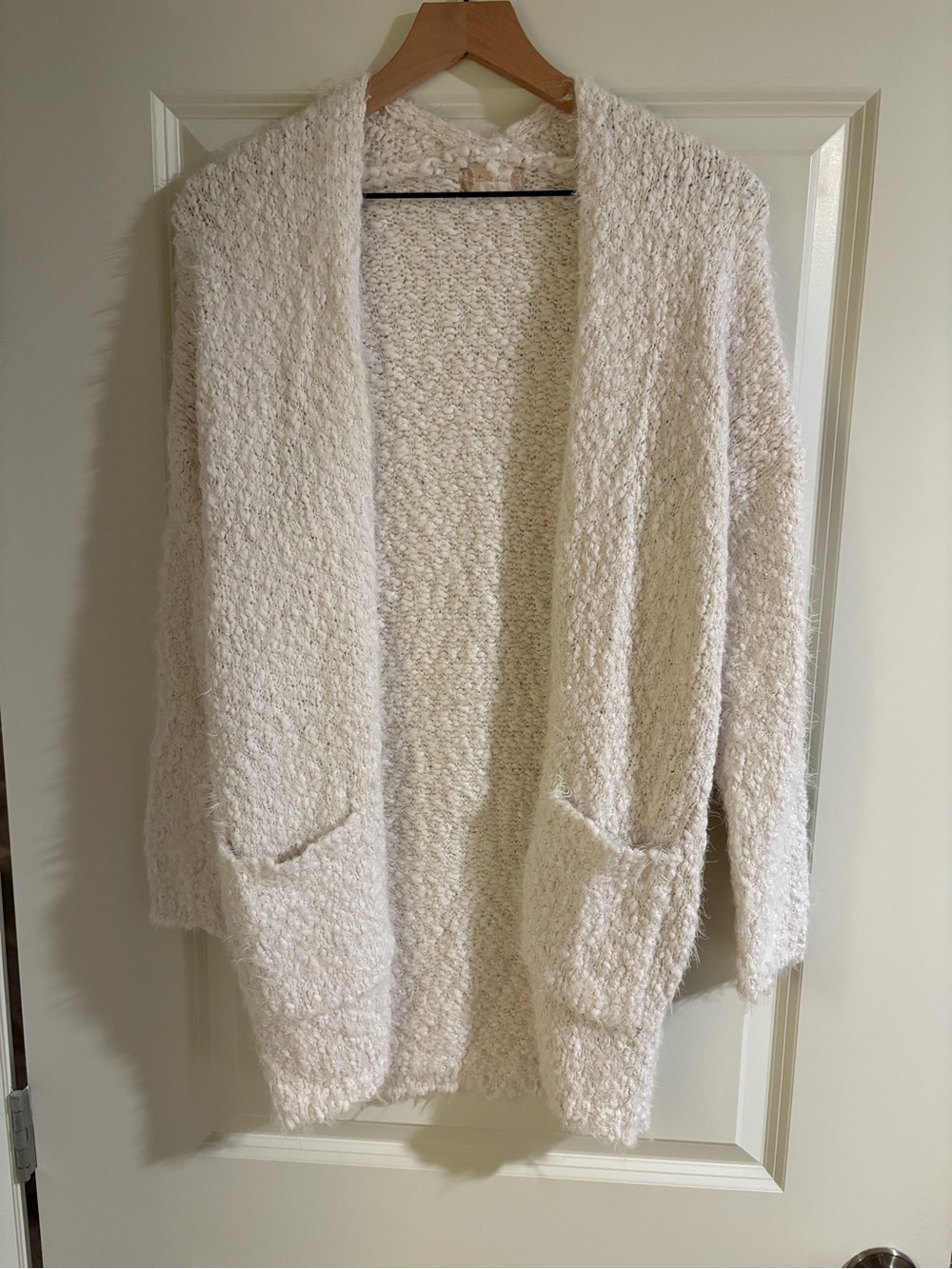 Cozy Open-Front Women's Cardigan Sweater - Cream
